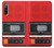 W3204 Red Cassette Recorder Graphic Hard Case and Leather Flip Case For Sony Xperia 10 IV