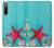 W3428 Aqua Wood Starfish Shell Hard Case and Leather Flip Case For Sony Xperia 10 IV