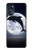 W3510 Dolphin Moon Night Hard Case and Leather Flip Case For Motorola Moto G (2022)