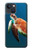 W3899 Sea Turtle Hard Case and Leather Flip Case For iPhone 13 mini