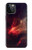 W3897 Red Nebula Space Hard Case and Leather Flip Case For iPhone 12, iPhone 12 Pro