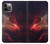 W3897 Red Nebula Space Hard Case and Leather Flip Case For iPhone 12, iPhone 12 Pro