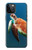 W3899 Sea Turtle Hard Case and Leather Flip Case For iPhone 12, iPhone 12 Pro
