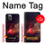 W3897 Red Nebula Space Hard Case and Leather Flip Case For iPhone 11 Pro