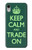 W3862 Keep Calm and Trade On Hard Case and Leather Flip Case For iPhone XR