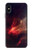 W3897 Red Nebula Space Hard Case and Leather Flip Case For iPhone X, iPhone XS