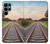 W3866 Railway Straight Train Track Hard Case and Leather Flip Case For Samsung Galaxy S22 Ultra