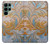 W3875 Canvas Vintage Rugs Hard Case and Leather Flip Case For Samsung Galaxy S22 Ultra
