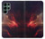 W3897 Red Nebula Space Hard Case and Leather Flip Case For Samsung Galaxy S22 Ultra