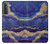 W3906 Navy Blue Purple Marble Hard Case and Leather Flip Case For Samsung Galaxy S21 5G