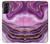 W3896 Purple Marble Gold Streaks Hard Case and Leather Flip Case For Samsung Galaxy S21 Plus 5G, Galaxy S21+ 5G