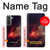 W3897 Red Nebula Space Hard Case and Leather Flip Case For Samsung Galaxy S21 Plus 5G, Galaxy S21+ 5G