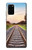 W3866 Railway Straight Train Track Hard Case and Leather Flip Case For Samsung Galaxy S20 Plus, Galaxy S20+