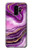 W3896 Purple Marble Gold Streaks Hard Case and Leather Flip Case For Samsung Galaxy S9
