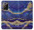 W3906 Navy Blue Purple Marble Hard Case and Leather Flip Case For Samsung Galaxy Note 20 Ultra, Ultra 5G