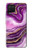 W3896 Purple Marble Gold Streaks Hard Case and Leather Flip Case For Samsung Galaxy A12