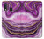 W3896 Purple Marble Gold Streaks Hard Case and Leather Flip Case For Samsung Galaxy A20e