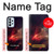 W3897 Red Nebula Space Hard Case and Leather Flip Case For Samsung Galaxy A23