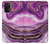 W3896 Purple Marble Gold Streaks Hard Case and Leather Flip Case For Samsung Galaxy A32 5G
