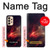 W3897 Red Nebula Space Hard Case and Leather Flip Case For Samsung Galaxy A33 5G