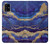 W3906 Navy Blue Purple Marble Hard Case and Leather Flip Case For Samsung Galaxy A41
