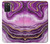 W3896 Purple Marble Gold Streaks Hard Case and Leather Flip Case For Samsung Galaxy A03S