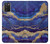 W3906 Navy Blue Purple Marble Hard Case and Leather Flip Case For Samsung Galaxy A03S