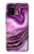 W3896 Purple Marble Gold Streaks Hard Case and Leather Flip Case For Samsung Galaxy A02s, Galaxy M02s  (NOT FIT with Galaxy A02s Verizon SM-A025V)