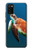 W3899 Sea Turtle Hard Case and Leather Flip Case For Samsung Galaxy A02s, Galaxy M02s  (NOT FIT with Galaxy A02s Verizon SM-A025V)