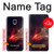 W3897 Red Nebula Space Hard Case and Leather Flip Case For Samsung Galaxy J3 (2018), J3 Star, J3 V 3rd Gen, J3 Orbit, J3 Achieve, Express Prime 3, Amp Prime 3