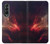 W3897 Red Nebula Space Hard Case For Samsung Galaxy Z Fold 3 5G