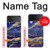 W3906 Navy Blue Purple Marble Hard Case For Samsung Galaxy Z Flip 3 5G