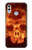 W3881 Fire Skull Hard Case and Leather Flip Case For Huawei Honor 10 Lite, Huawei P Smart 2019