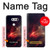 W3897 Red Nebula Space Hard Case and Leather Flip Case For LG V30, LG V30 Plus, LG V30S ThinQ, LG V35, LG V35 ThinQ