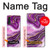 W3896 Purple Marble Gold Streaks Hard Case and Leather Flip Case For LG Velvet