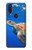 W3898 Sea Turtle Hard Case and Leather Flip Case For Motorola One Action (Moto P40 Power)