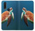 W3899 Sea Turtle Hard Case and Leather Flip Case For Motorola One Action (Moto P40 Power)