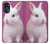 W3870 Cute Baby Bunny Hard Case and Leather Flip Case For Motorola Moto G (2022)