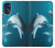 W3878 Dolphin Hard Case and Leather Flip Case For Motorola Moto G (2022)
