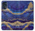 W3906 Navy Blue Purple Marble Hard Case and Leather Flip Case For Motorola Moto G (2022)