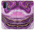 W3896 Purple Marble Gold Streaks Hard Case and Leather Flip Case For Motorola G Pure