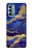W3906 Navy Blue Purple Marble Hard Case and Leather Flip Case For Motorola Moto G Stylus 5G (2022)