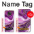 W3896 Purple Marble Gold Streaks Hard Case and Leather Flip Case For Motorola Moto G Power (2021)