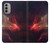 W3897 Red Nebula Space Hard Case and Leather Flip Case For Motorola Moto G51 5G