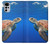 W3898 Sea Turtle Hard Case and Leather Flip Case For Motorola Moto G22