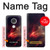 W3897 Red Nebula Space Hard Case and Leather Flip Case For Motorola Moto G7, Moto G7 Plus