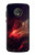 W3897 Red Nebula Space Hard Case and Leather Flip Case For Motorola Moto G6