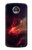 W3897 Red Nebula Space Hard Case and Leather Flip Case For Motorola Moto Z2 Play, Z2 Force