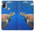 W3898 Sea Turtle Hard Case and Leather Flip Case For Motorola Moto E20,E30,E40