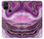 W3896 Purple Marble Gold Streaks Hard Case and Leather Flip Case For OnePlus Nord N100